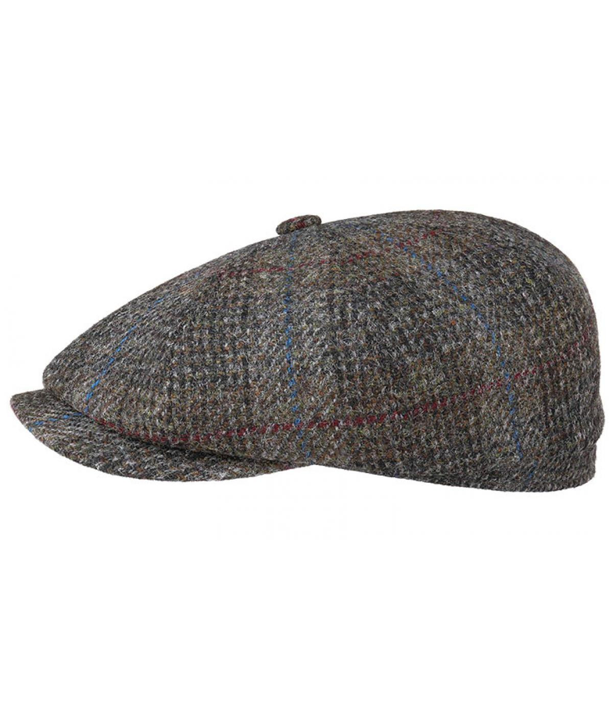 Hatteras Harris Tweed Virgin Wool grey check Stetson